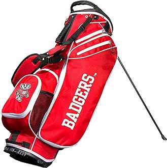 Team Golf NCAA Team Golf NCAA Birdie Stand Golf Bag, Lightweight, 14-Way Club Divider, Spring Action Stand, Insulated Cooler Pocket, Velcro Glove and Umbrella Holder & Padded Handles