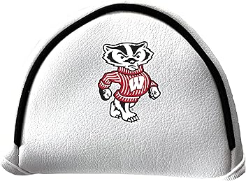 Team Golf NCAA Team Golf NCAA Putter Cover - Mallet White, Fits Most Mallet Putters, Easily Slips on and Secures with Velcro Closure