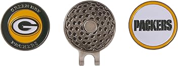 Team Golf NFL Golf Cap Clip with 2 Removable Double-Sided Enamel Magnetic Ball Markers, Attaches Easily to Hats