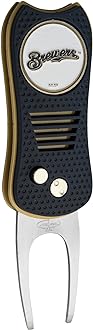 Team Golf MLB Switchblade Divot Tool with Double-Sided Magnetic Ball Marker, Features Patented Single Prong Design, Causes Less Damage to Greens, Switchblade Mechanism