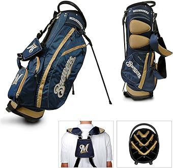 Team Golf MLB Fairway Golf Stand Bag, Lightweight, 14-way Top, Spring Action Stand, Insulated Cooler Pocket, Padded Strap, Umbrella Holder & Removable Rain Hood