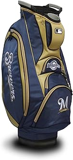 Team Golf MLB Victory Golf Cart Bag, 10-way Top with Integrated Dual Handle & External Putter Well, Cooler Pocket, Padded Strap, Umbrella Holder & Removable Rain Hood