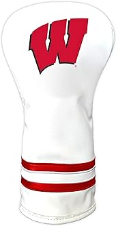 Team Golf NCAA White Vintage Driver Golf Club Headcover, Form Fitting Design, Retro Design & Superb Quality